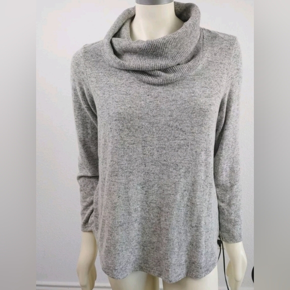 Apt.9 Women Cowl‎ Neck Heather Gray Pullover long sleeve top tunic Size XL - Picture 1 of 4